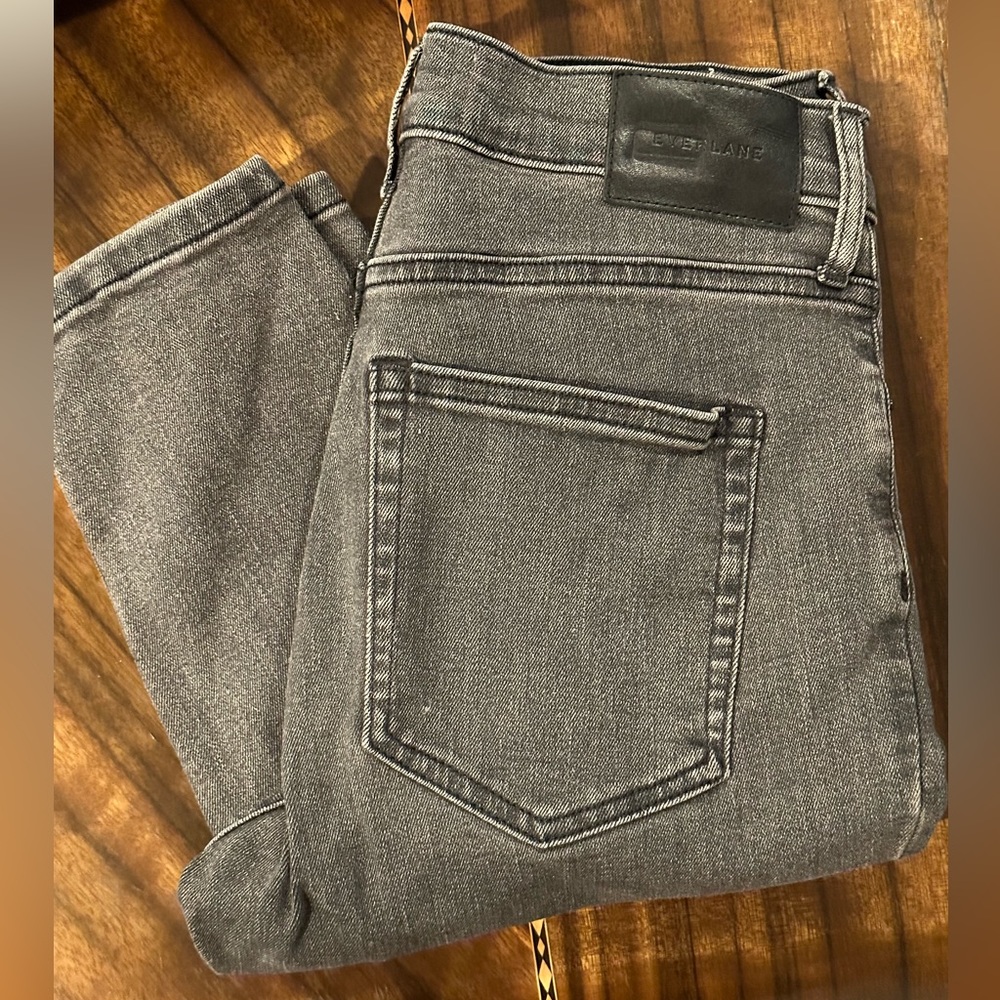 Everlane EUC mid rise skinny stretch denim grey jeans
